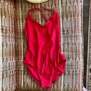 Flattering Gap Red One Piece Swimsuit Bathing suit